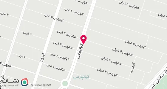 نقشه موقعیت تقریبی دفتر: اهواز کیانپارس بین 3 و 4 شرقی مجتمع امین ط 4 و 19