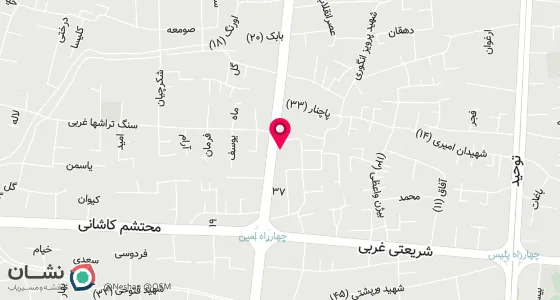 نقشه موقعیت تقریبی دفتر: اصفهان خیابان حکیم نظامی روبروی سنگ تراشها جنب اصفهان چسب پلاک 696 طبقه اول واحد 1