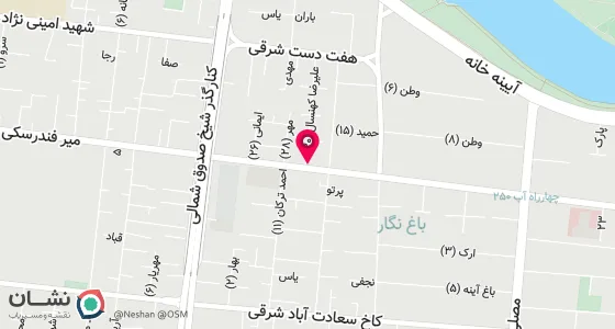 نقشه موقعیت تقریبی دفتر: اصفهان-خیابان میر-روبروی کوچه کهنسال-ساختمان125-واحد5