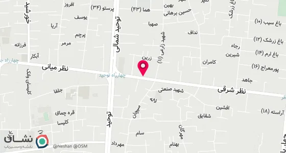 نقشه موقعیت تقریبی دفتر: اصفهان خیابان نظر شرقی-جنب تالار اندیشه- مجتمع تجاری جلفا- طبقه 1-واحد 3