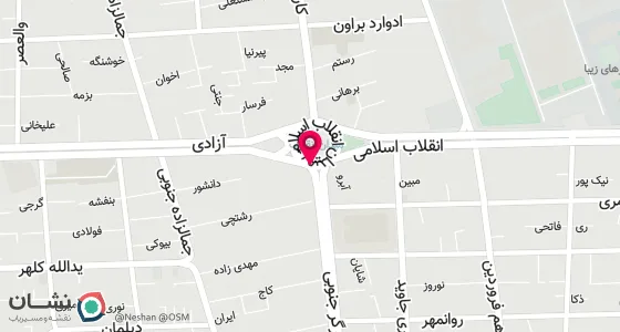 نقشه موقعیت تقریبی دفتر: خیابان کارگر جنوبی، نبش جنوب شرقی میدان انقلاب،پلاک ۱۳۴۱، طبقه۳