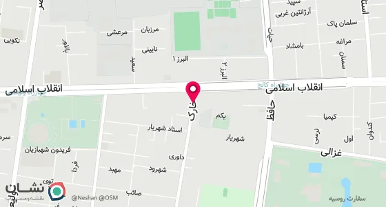 نقشه موقعیت تقریبی دفتر: خ انقلاب- بعد از پارک دانشجو- بین خ رازی و خارک- پلاک 1034
