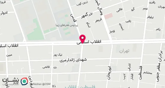 نقشه موقعیت تقریبی دفتر: انقلاب مقابل دانشگاه تهران بین خیابان دانشگاه و خیابان فخررازی جنب بانک ملت ساختمان 1202 طبقه اول واحد 1 جنوبی