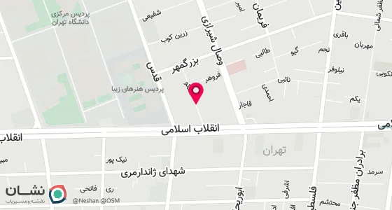 نقشه موقعیت تقریبی دفتر: تهران- خ انقلاب - بین خ وصال و خ قدس - خ اسکو - پ9 - واحد 5