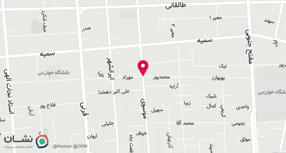 نقشه موقعیت تقریبی دفتر: تهران- خیابان انقلاب - نرسیده به میدان فردوسی- خیابان شهید موسوی(فرصت سابق) - نبش خیابان مهزاد- پلاک 60- طبقه 3