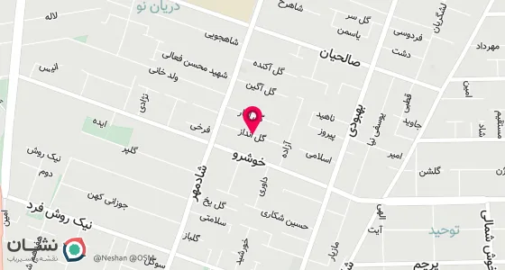 نقشه موقعیت تقریبی دفتر: تهران - ستارخان - برج چشم انداز -طبقه 1 واحد 4