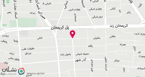 نقشه موقعیت تقریبی دفتر: تهران، خیابان ایرانشهر شمالی، کوی ملکیان، پلاک 19، طبقه اول، واحد3