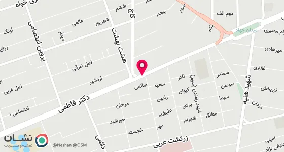 نقشه موقعیت تقریبی دفتر: خیابان فاطمی- بین خیابان کاج و وزارت کشور- ساختمان اداری سامان- شماره 85-طبقه سوم-واحد 6