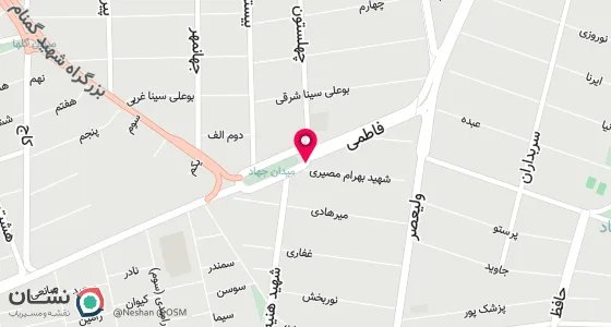نقشه موقعیت تقریبی دفتر: تهران، میدان جهاد (فاطمی)، کوچه غزالی، پلاک 10، واحد 16