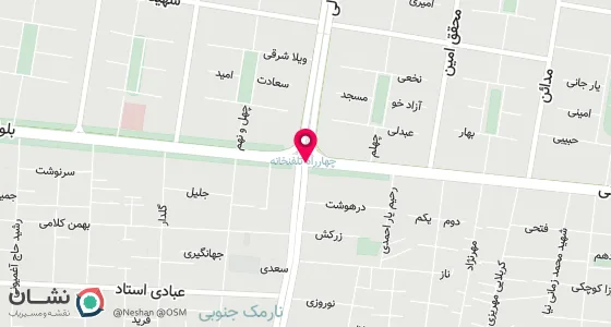 نقشه موقعیت تقریبی دفتر: نارمک، خیابان دکتر آیت،چهارراه تلفنخانه،پلاک 208،واحد 11
