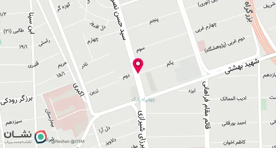 نقشه موقعیت تقریبی دفتر: تهران، خیابان وزرا،نبش خیابان یکم، ساختمان ستاره، طبقه 4، واحد 10