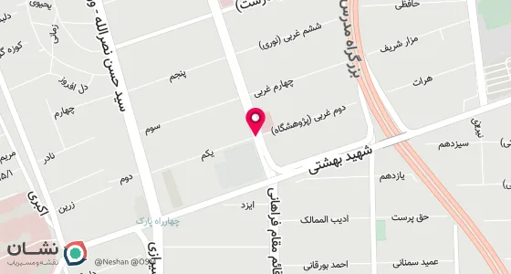نقشه موقعیت تقریبی دفتر: خیابان احمد قصیر کوچه یکم، پلاک 1، واحد 1