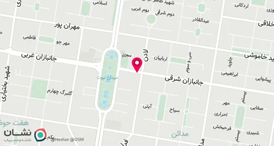 نقشه موقعیت تقریبی دفتر: تهران- میدان نبوت- خیابان جانبازان شرقی- پلا ک714- طبقه3- واحد 6