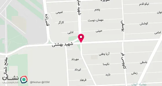 نقشه موقعیت تقریبی دفتر: خ شهید بهشتی، نرسیده به صابونچی. پ 211. واحد 4