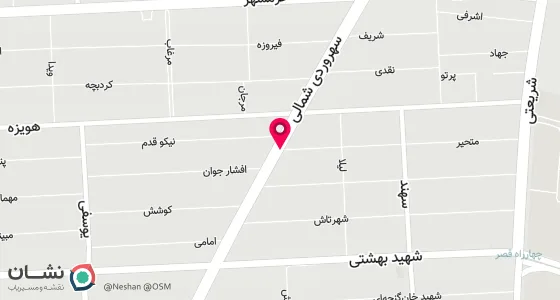 نقشه موقعیت تقریبی دفتر: سهروردی شمالی ،بالاتر از تقاطع بهشتی،خیابان متحیری،پلاک 60،طبقه2 ،واحد 8