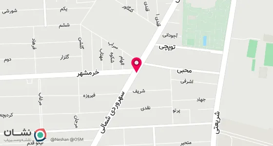 نقشه موقعیت تقریبی دفتر: خیابان سهروردی شمالی- نبش (خرمشهر) آپادانا - شماره 566 ، طبقه اول، واحد 3