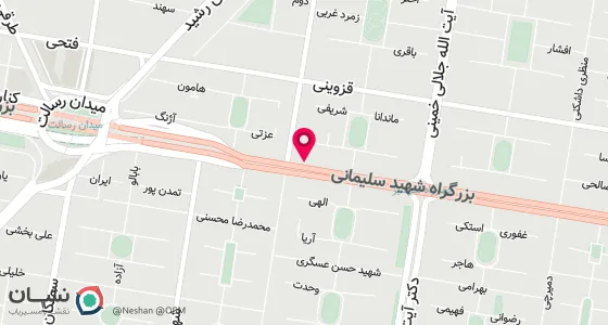 نقشه موقعیت تقریبی دفتر: بزرگراه رسالت، بین رسالت و چهارراه سرسبز- روبروی مسجد حجتیه- پلاک 688- بالای داروخانه دکتر صادقی- طبقه 4- واحد11
