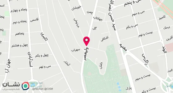نقشه موقعیت تقریبی دفتر: تهران خیابان ولیعصر بالاتر از پارک ساعی کوچه ساعی دوم پلاک سی و هفت مجتمع سیمای ساعی طبقه دهم واحد سی و نه