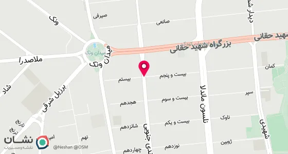 نقشه موقعیت تقریبی دفتر: میدان ونک- اول خیابان گاندی جنوبی- نبش کوچه بیستم، پلاک 134-( ساختمان 110)- طبقه اول-واحد 6