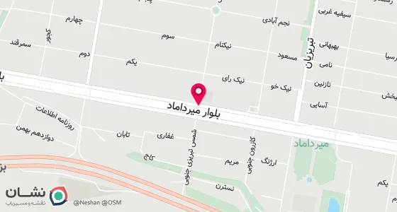 نقشه موقعیت تقریبی دفتر: بلوار میرداماد-نبش خیابان شمس تبریزی شمالی-پلاک 189-بلوک شرقی-طبقه اول-واحد6