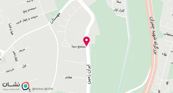 نقشه موقعیت تقریبی دفتر: شهرک غرب خ ایران زمین . مجتمع تجاری- اداری ایران زمین . ط22