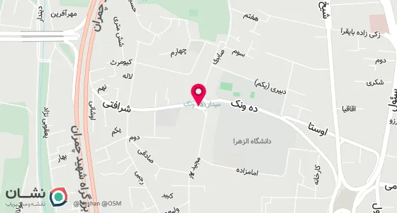 نقشه موقعیت تقریبی دفتر: میدان ده ونک،خیابان شهید مجیدپور،خیابان شهید صادقی،پلاک 8،واحد 4