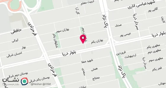 نقشه موقعیت تقریبی دفتر: سعادت آباد. تقاطع بلوار پاکنژاد و دریا-نبش بهاران یکم-پلاک1- طبقه چهارم-واحد 8