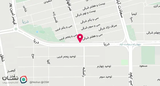نقشه موقعیت تقریبی دفتر: تهران - شهرک غرب- بلوار دریا - بین چهارراه مسجد و صرافهای جنوبی- پلاک 97- طبقه 5- واحد7