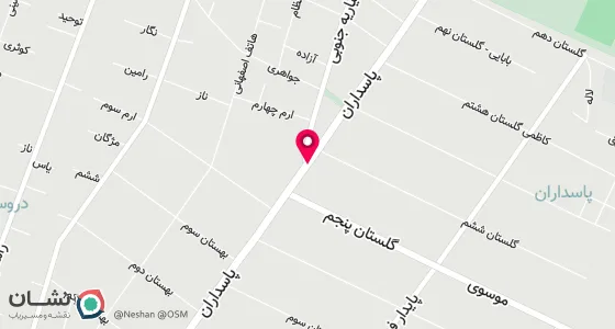 نقشه موقعیت تقریبی دفتر: ایران، تهران، خیابان پاسداران، ضلع جنوب غربی چهارراه پاسداران، پلاک 486، طبقه 3، واحد 4