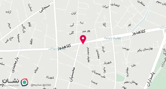 نقشه موقعیت تقریبی دفتر: خ دولت، نبش خ محسنیان، پلاک 126، طبقه سوم، واحد 15