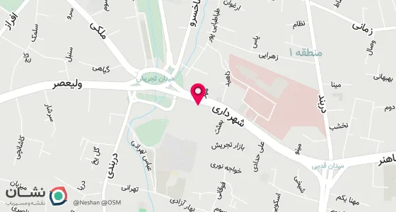 نقشه موقعیت تقریبی دفتر: میدان تجریش ابتدای خیابان شهرداری نبش کوچه زعیم پلاک 6 طبقه دوم