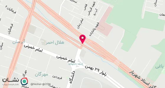 نقشه موقعیت تقریبی دفتر: تبریز، خیابان امام خمینی، نرسیده به چهار راه آبرسان ، روبروی کوی اطباء، ساختمان خاوران، طبقه2، واحدc2